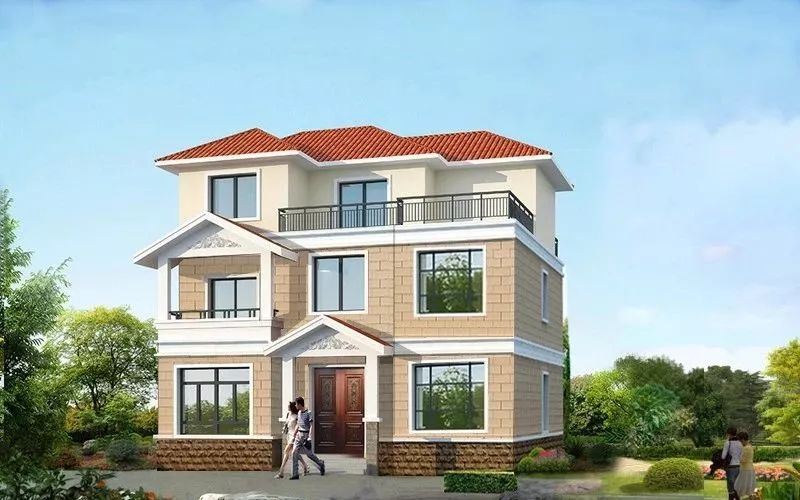 7款风格各异的自建房一看就是富贵人家，建一栋(图7)