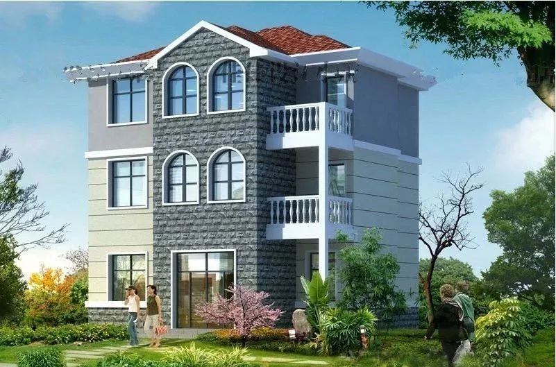 7款风格各异的自建房一看就是富贵人家，建一栋(图10)