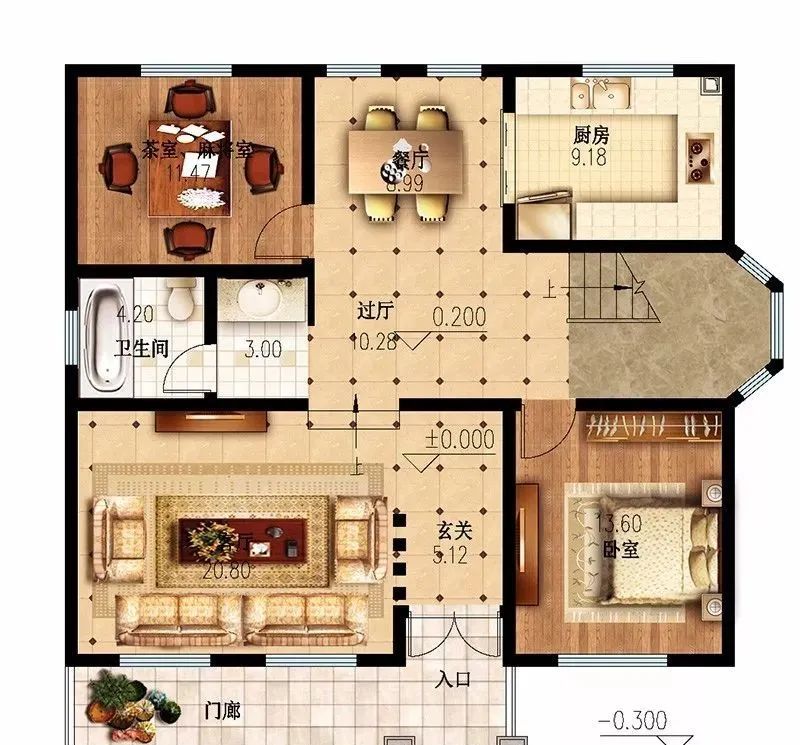 5款二层别墅气质典雅，建一栋家里老人笑开花(图8)