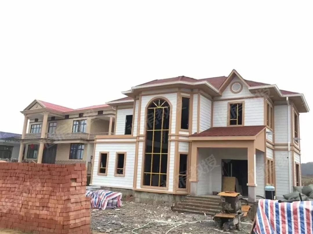 3套轻钢实景案例，第一套24万，搭建时村民疯狂(图8)